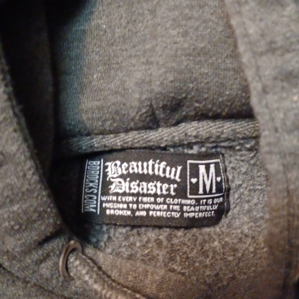 Beautiful disaster grey hoodie